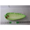 Image 1 : Beswick Ware Cucumber Leaf Shaped Ceramic Tray - Made in England - 12.5" Long