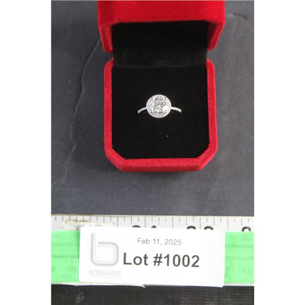 ^2.00 CT GRA Certified Round Brilliant Cut Moissanite VVS D Color with 35 Round Cut Cubic Zirconium 