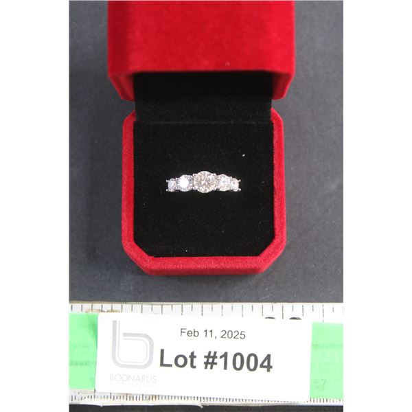 ^3.60 CT TW GRA Certified Round Brilliant Cut Moissanite VVS D Color with 5 Round Cut Moissanite Set