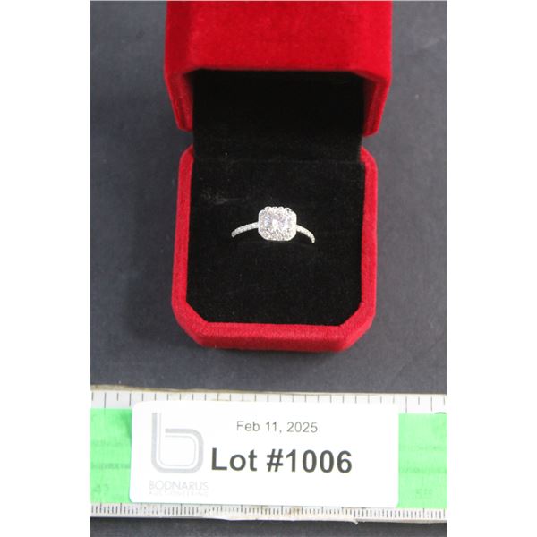 ^1.00 CT GRA Certified Round Brilliant Cut Moissanite VVS D Color with 28 Round Cut Cubic Zirconium 