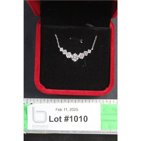 ^2.80 CT TW GRA Certified Round Brilliant Cut Moissanite VVS D Color Graduating in Size From Center 