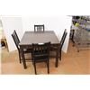Image 1 : ** Extending Kitchen Table- 36'' x 36'' x 29'', 66.5'' Extended w/ (4) Chairs- Some Damage