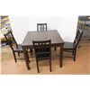 Image 2 : ** Extending Dining Table- 36'' x 36'' x 29'', 66.5'' Extended w/ (4) Chairs- Some Damage