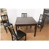 Image 3 : ** Extending Dining Table- 36'' x 36'' x 29'', 66.5'' Extended w/ (4) Chairs- Some Damage