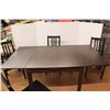 Image 5 : ** Extending Dining Table- 36'' x 36'' x 29'', 66.5'' Extended w/ (4) Chairs- Some Damage