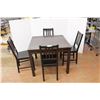 Image 1 : ** Extending Dining Table- 36'' x 36'' x 29'', 66.5'' Extended w/ (4) Chairs- Some Damage