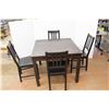 Image 2 : ** Extending Dining Table- 36'' x 36'' x 29'', 66.5'' Extended w/ (4) Chairs- Some Damage