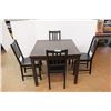 Image 1 : ** Extending Dining Table- 36'' x 36'' x 29'', 66.5'' Extended w/ (4) Chairs- Some Damage