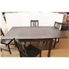 Image 5 : ** Extending Dining Table- 36'' x 36'' x 29'', 66.5'' Extended w/ (4) Chairs- Some Damage