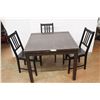 Image 1 : ** Extending Dining Table- 36'' x 36'' x 29'', 66.5'' Extended w/ (3) Chairs- Some Damage