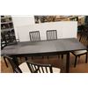Image 5 : **Extending Dining Table- 55'' x 33'' x 30''- 87'' Extended w/ (6) Chairs