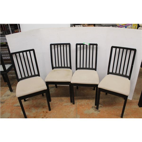 **(4) Cushioned Dining Table Chairs- Some Damage