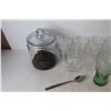 Image 2 : (16) Drinking Glasses, Kitchen Canister Jar, Spoon