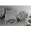 Image 3 : White Ceramic Dishes, Cups, Plates Bowls, Milk Crate