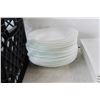 Image 4 : White Ceramic Dishes, Cups, Plates Bowls, Milk Crate
