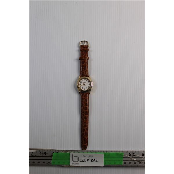 Ladies Guess Gold Hue Quartz Wrist Watch - Tested