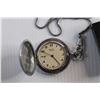 Image 2 : Marathon Silver Pocket Watch/Chain - Made in Ussr - As Is