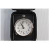 Image 2 : Travel Alarm Clock in Leather Case - New