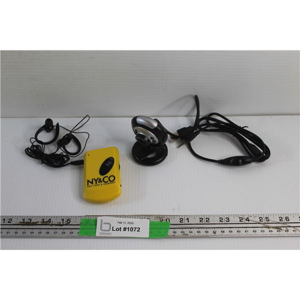 Computer Web Camera and NY&CO Pocket Radio - Tested
