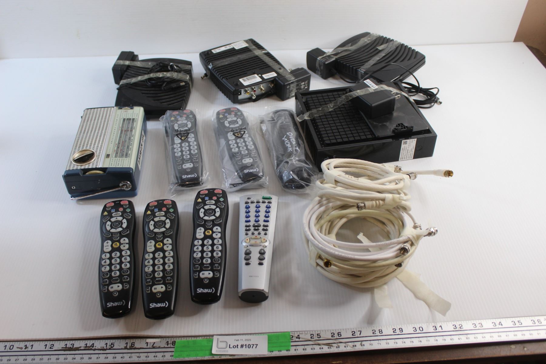 Shaw Modem, Cable Boxes and Remotes - As Is - Bodnarus Auctioneering