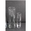 Image 2 : Glass Pitcher and (3) Glass Vases