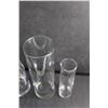Image 5 : Glass Pitcher and (3) Glass Vases
