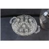 Image 4 : Rose Bowl Vase, Vintage Anchor Hocking Old Cafe Flower Dish, Round Clear Glass Vase and Vintage Clea