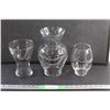 Image 1 : (3) Clear Glass Vases