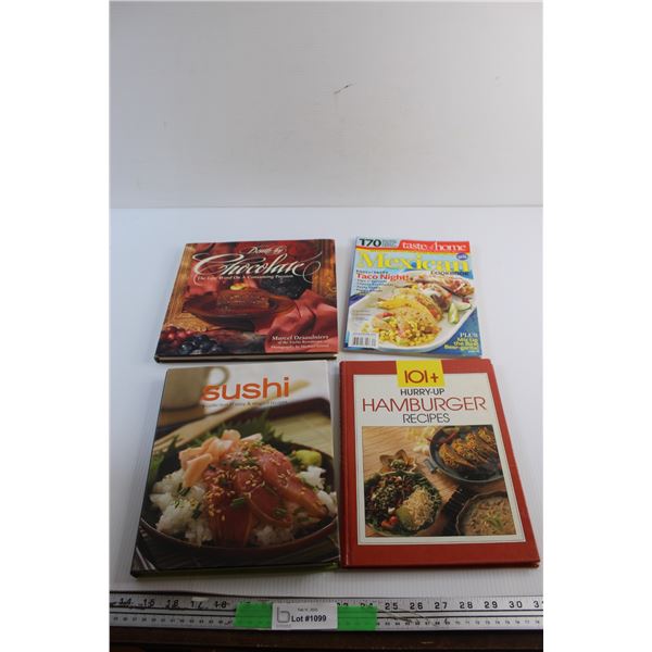 (4) Cookbooks - Japanese, American and Mexican Cuisines