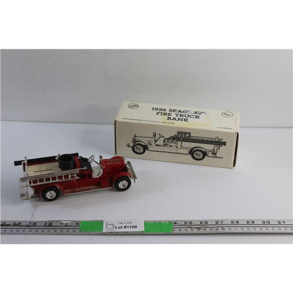 1926 Seagrave Fire Truck Coin Bank