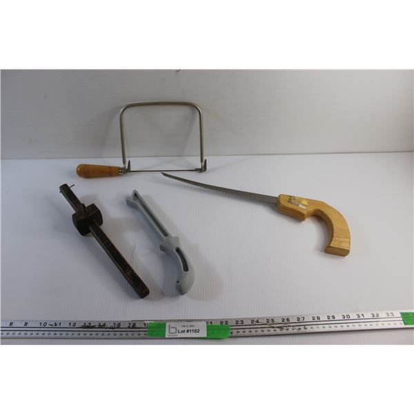 Keyhole & Bow Saws and (2) Pusher Sticks