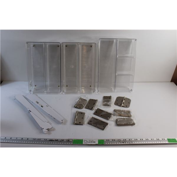 Organizing Trays, Shelf Brackets and Door Hinges