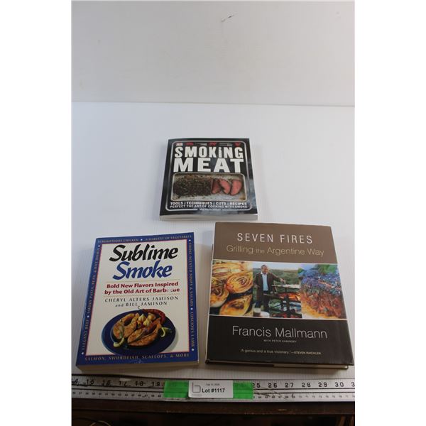 (3) Cookbooks - Sublime Smoke, Smoking Meat and Seven Fires