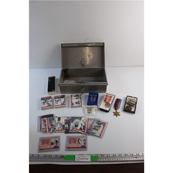 Hockey Canada 72 Series Stars Autographed Trading Cards, Military Medals - Authenticity Not Guarante