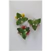 Image 5 : (3) Porcelain Flower Decorations - Made in Italy