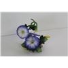 Image 4 : (2) Porcelain Flower Decorations - Made in Italy & China