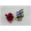 Image 5 : (2) Porcelain Flower Decorations - Made in Italy & China