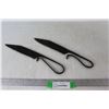Image 1 : (2) Blacksmith Made Knives - Longest Blade 7''