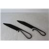 Image 2 : (2) Blacksmith Made Knives - Longest Blade 7''