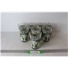 Image 1 : (8) Vintage Jeanette Wedgewood Grecian Hellenic Green Drinking Glasses