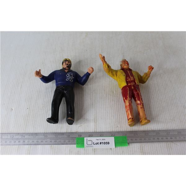 (2) Vintage WWF Wrestling Action Figures- Some Wear