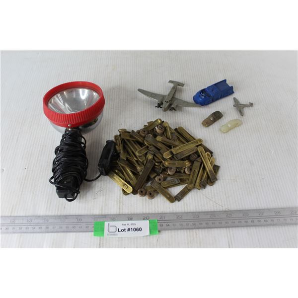 Vintage Organ Reeds, Car Lighter Operated Light, Small Vintage Toy Cars/ Airplanes