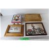 Image 1 : Oreo 40th Anniversary Tin, Simonds Bits Box w/ Sliding Lid, Lady On Motorcycle Picture, 10.5'' x 8.5