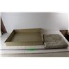 Image 1 : Metal Tray w/ Holes- 22.5'' x 18'' x 3'', Beige Colored Bath Towel