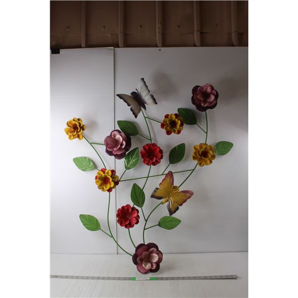 *Metal Flowered Wall Decor 41" Tall x 38" Wide
