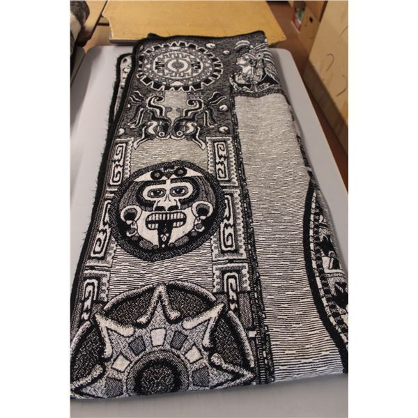 Tribal Throw Blanket, Some Staining