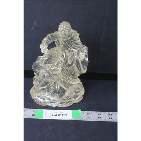 Glass Family Figurine 8" Tall