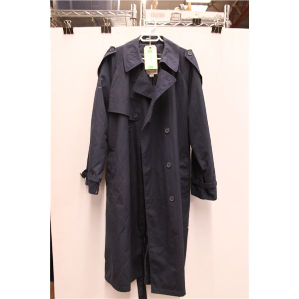 * Protocol Men's Navy Blue Trench Coat - Size Large