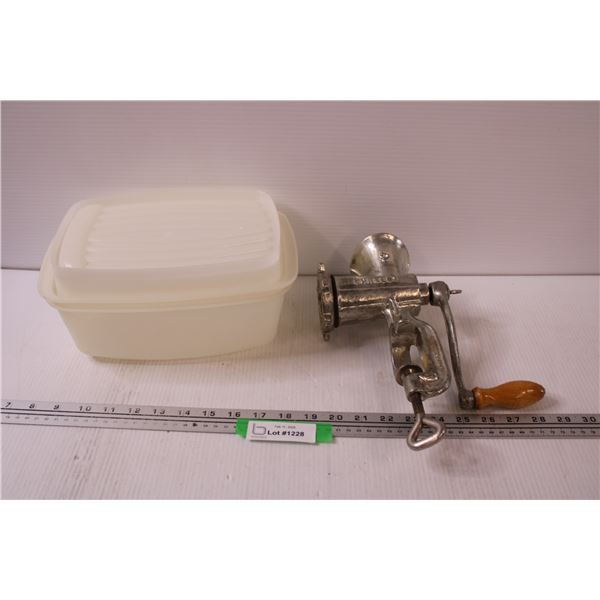 Tupperware Fridge Container & Bench Mount Meat Grinder