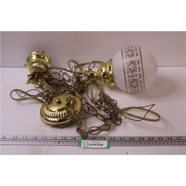 Vintage Swag Lamp - Ceiling Mount - As Is